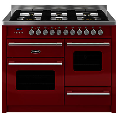 Britannia RC-11XGG-DE Delphi Dual Fuel Range Cooker Gloss Red Britannia RC-11XGG-DE Delphi Dual Fuel Range Cooker Gloss Red